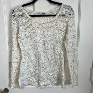 Maurice’s Lace overlay top women’s large